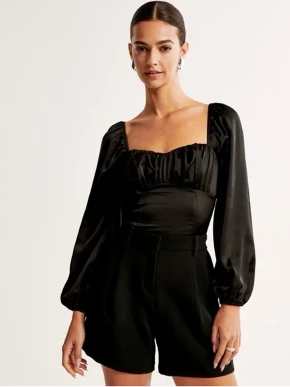 A&F Satin Corset Blouse